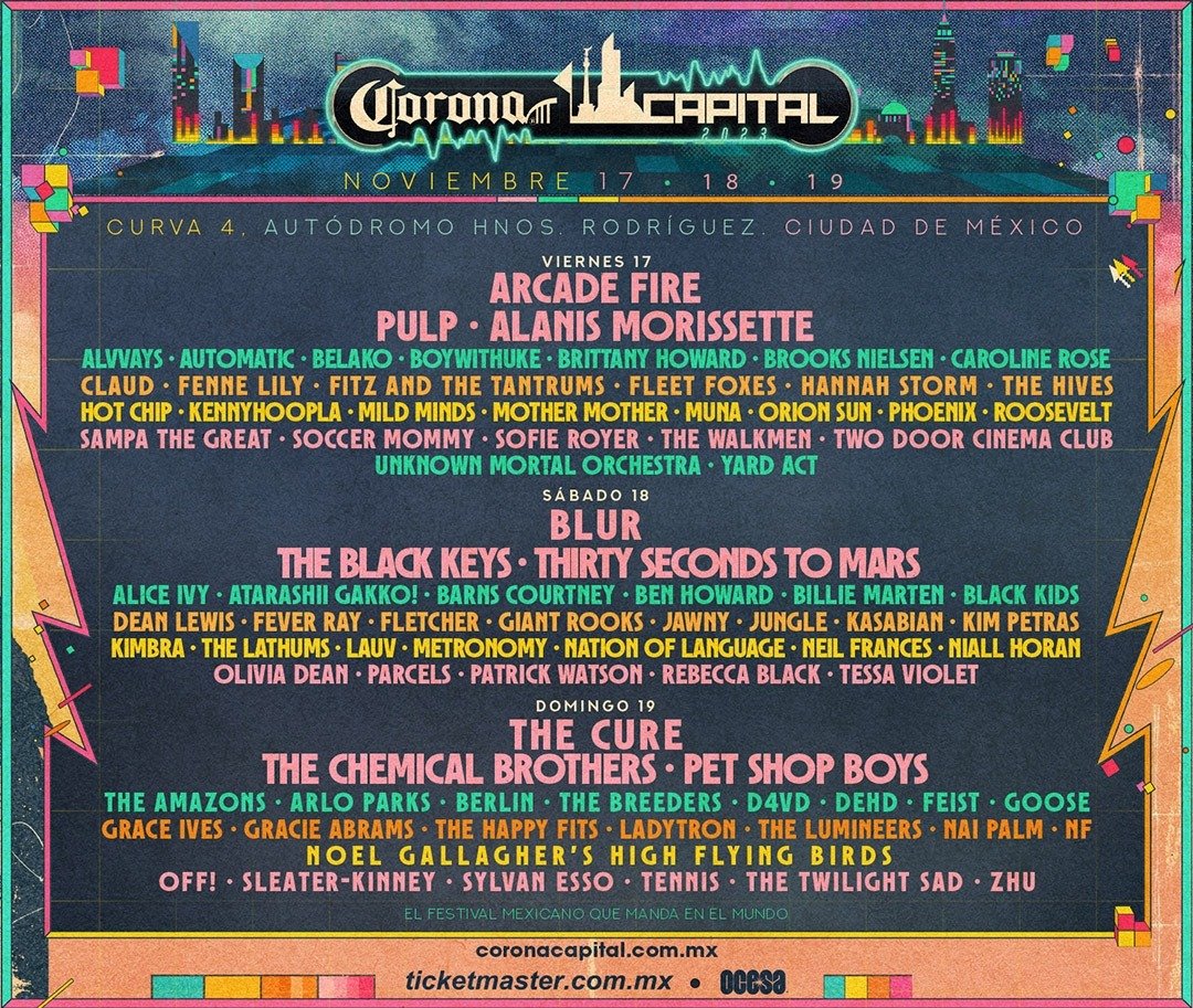 Axe Ceremonia 2024 Regresa Con Gran Energ A Revela Fechas Tiempo   CartelCoronaCapital2023 